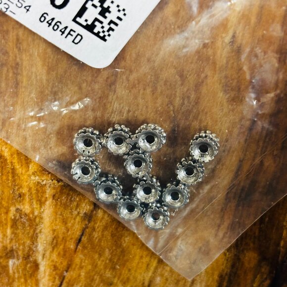 Pewter Spacers and Rondelle (Antique Pewter and Atq Gld) Beads Jewelry Crafts - Picture 3 of 9